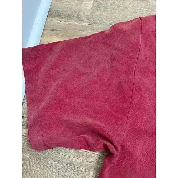 Tommy Bahama 100% Silk Treasure On the Rocks Red Button Up Shirt Men's XL - Picture 11 of 12